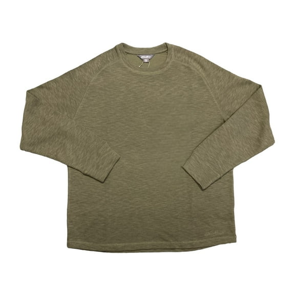 Eddie Bauer Men's Long Sleeve Crew Neck Double Knit Sweater (Forest Night, S)