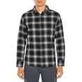 thumbnail image 1 of Eddie Bauer Men's Long Sleeve Flannel Button Down Shirt (Caviar Jackson Plaid, XL), 1 of 4
