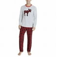 thumbnail image 1 of Eddie Bauer Men's Moose Red Buffalo Plaid Sleep Set for Christmas Holiday Family Sleepwear Pajama Set, Size XXL, 1 of 4