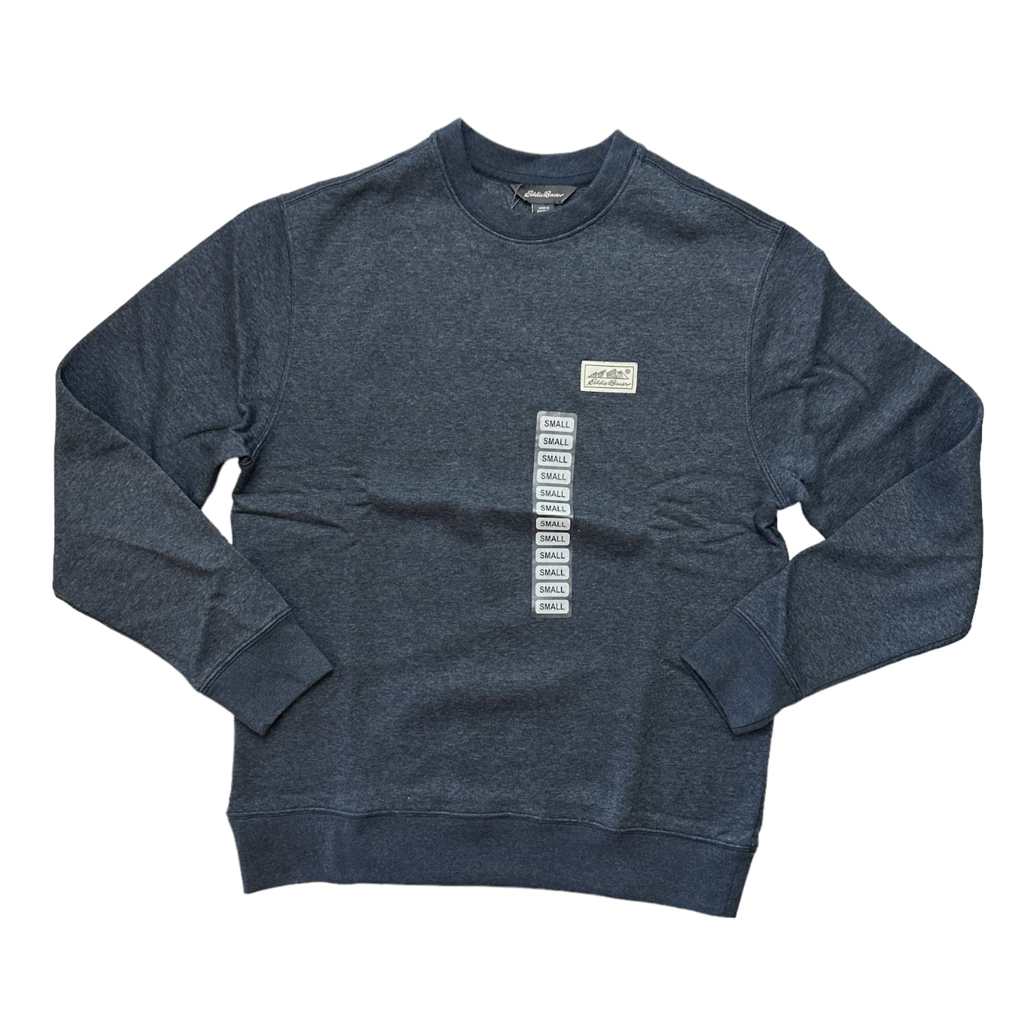 Eddie Bauer Men s Outdoor Heavyweight Crewneck Sweatshirt Heather Navy S Walmart