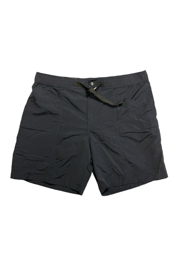 Men's Pull On Moisture Wicking UPF+ 50 Ripstop Tech Short (Black, L)