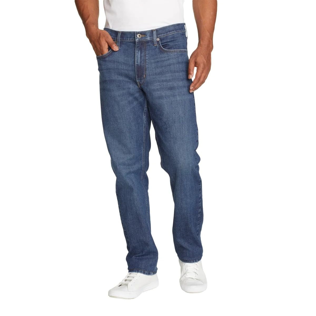 Eddie Bauer Jeans Mens 30x30 Blue Straight Fit Stretch Indigo Dye 