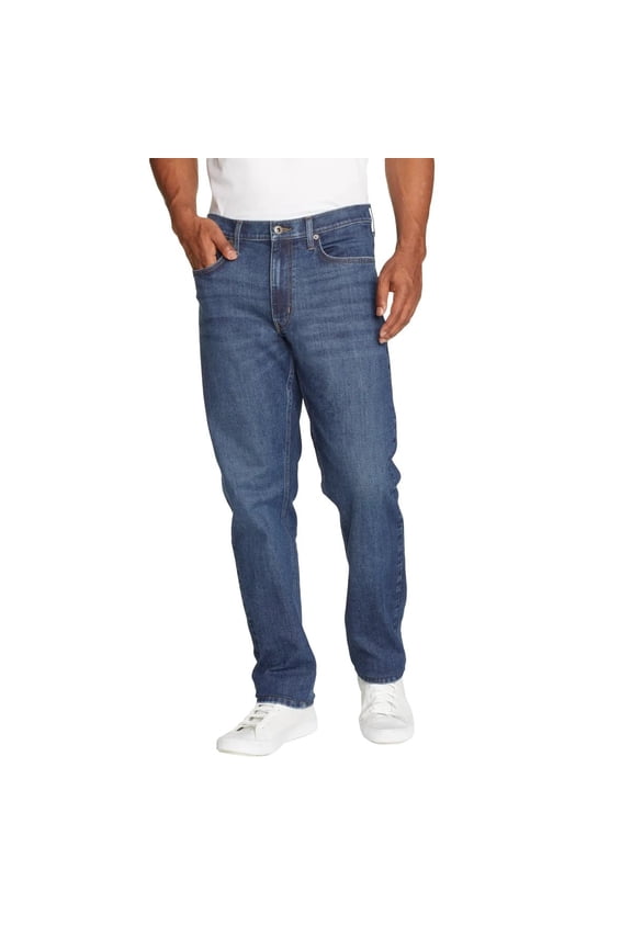 Mens Regular Fit Two-Way Stretch Jean (Blue, 40W x 30L)