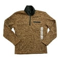thumbnail image 1 of Eddie Bauer Men's Snap Button Chest Pocket  1/4 Zip Sweater Fleece Pullover (Rust Heather, S), 1 of 1