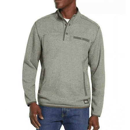 Eddie Bauer Men's Sweater Fleece (H. Ivory/Brown, XXL)