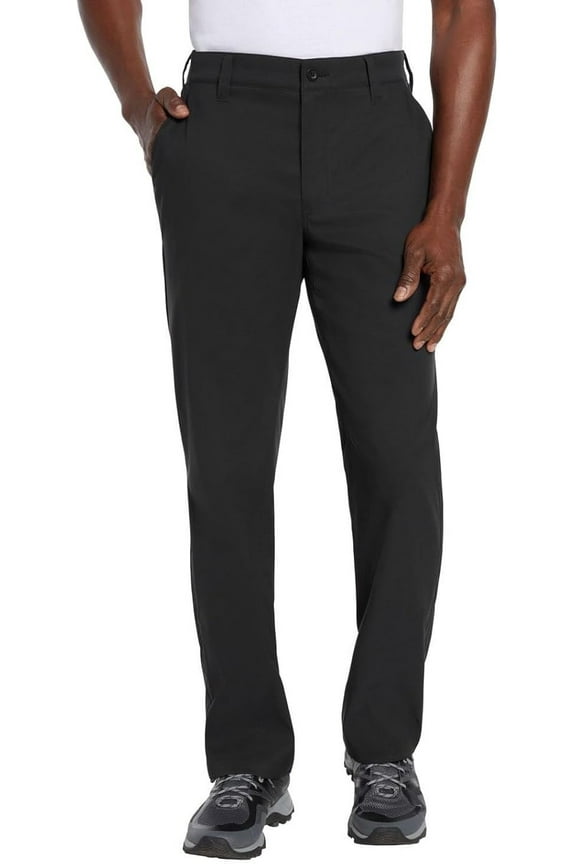 Men's Tech Chino Pant – Lightweight Water-Resistant Stretch, Active Fit Casual Outdoor Hiking Travel Pants (Black, 32Wx30L)