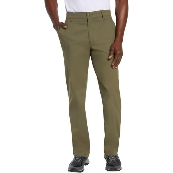 Eddie Bauer Men's Tech Chino Pant – Lightweight Water-Resistant Stretch, Active Fit Casual Outdoor Hiking Travel Pants (Green, 36Wx32L)