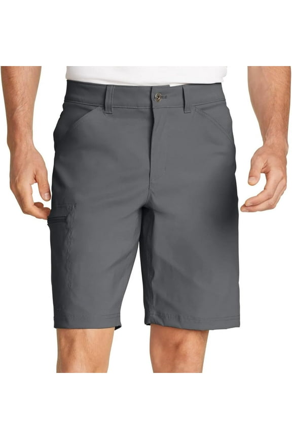 Men’s UPF 50+ Classic Fit Stretch Lightweight Tech Short (Gray, 32)