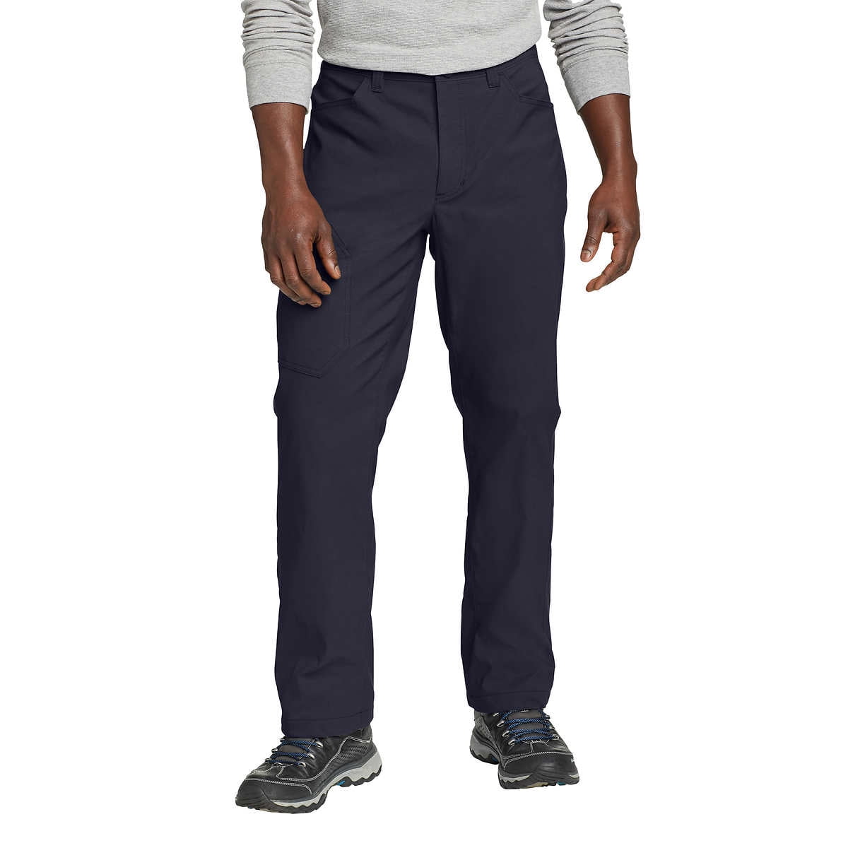 Eddie Bauer Men's UPF 50+ Fleece Lined Tech Pant, Dark Blue 34 x 32 