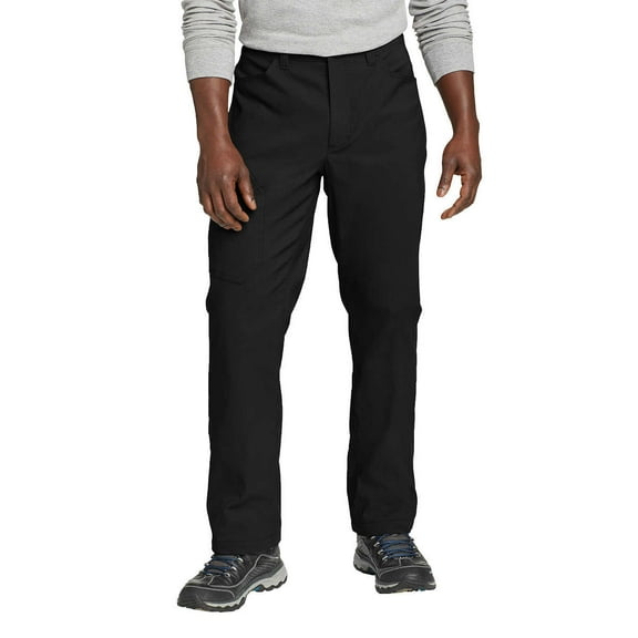 Eddie Bauer Men's Water Repellent Fleece Lined Tech Pants-Black / 40Wx34L