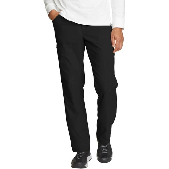 Eddie Bauer Mens Water-Repellent Two Way Stretch Rainier Tech Pant, Black, 40W 29L