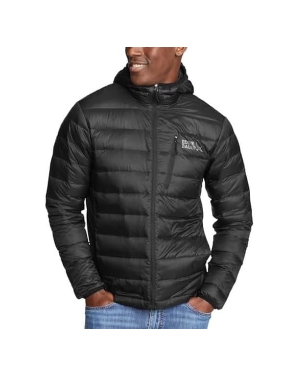 Men's Winter Jacket - Puffer Coat with Hood - Down Jacket For Outdoor (Black, M)