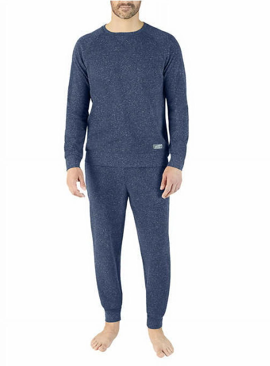 Eddie Bauer Mens 2-Piece Long Sleeve Pajama Lounge Set, Blue, Size