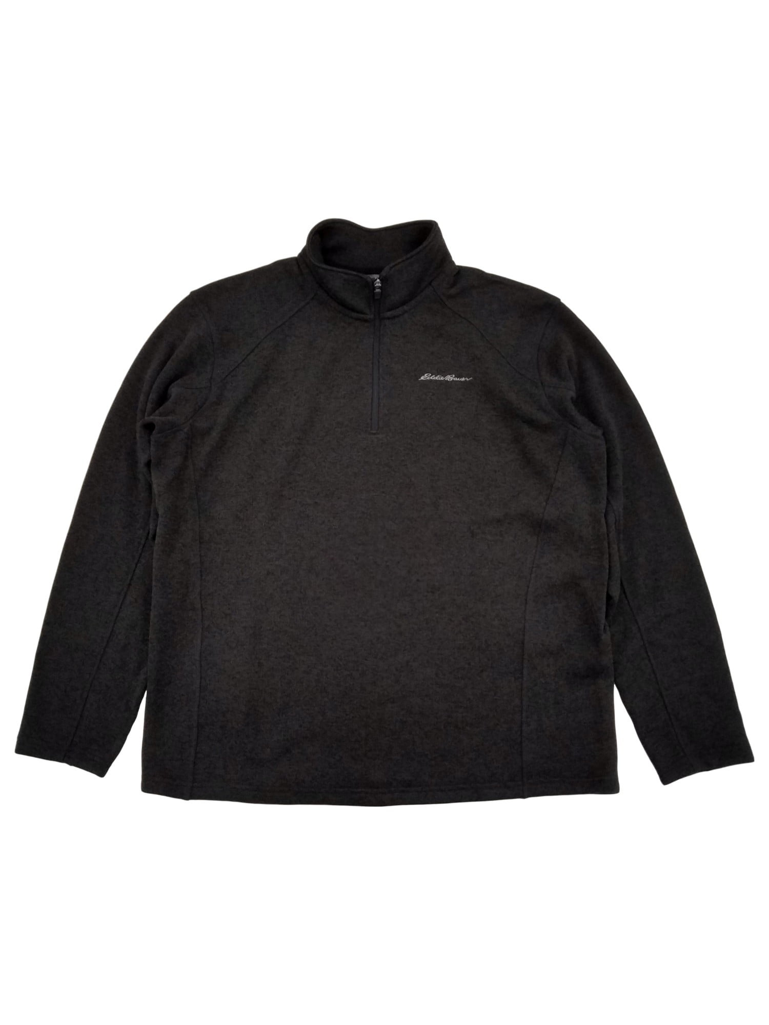 Eddie Bauer Mens Black Radiator Fleece QuarterZip Pullover Jacket XLarge