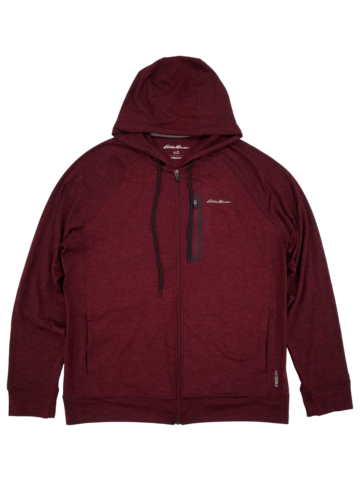 Eddie Bauer Mens Fade Olive Green Resolution Tech Full Zip Hoodie Sweatshirt M