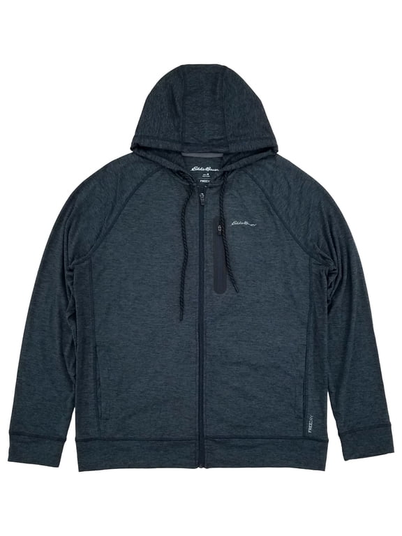 Mens Indigo Blue Resolution Tech Full Zip Hoodie Sweatshirt L