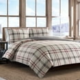 thumbnail image 1 of Eddie Bauer Plaid Cotton Plain Weave Comforter Sets, Twin, Gray, 1 of 3