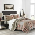 Eddie Bauer Plaid Cotton Plain Weave Quilt Sets, King, Orange