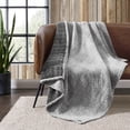 thumbnail image 1 of Eddie Bauer Solid Mingled Fleece Charcoal 60X50 Throw, 1 of 7