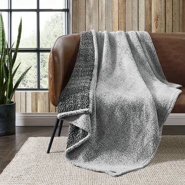 Eddie Bauer Solid Mingled Fleece Charcoal 60X50 Throw