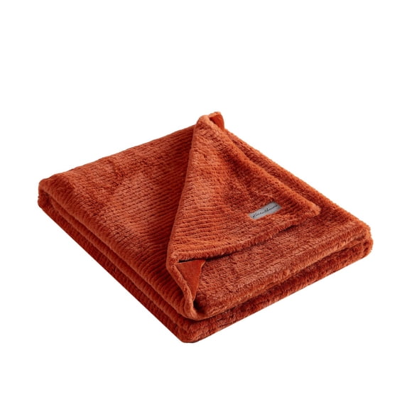 Eddie Bauer Corduroy Stripe Throw Blanket Color: Orange Size: N/A