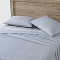 thumbnail image 1 of Eddie Bauer Ticking Stripe Navy Cotton Percale Full Sheet Set, 1 of 8