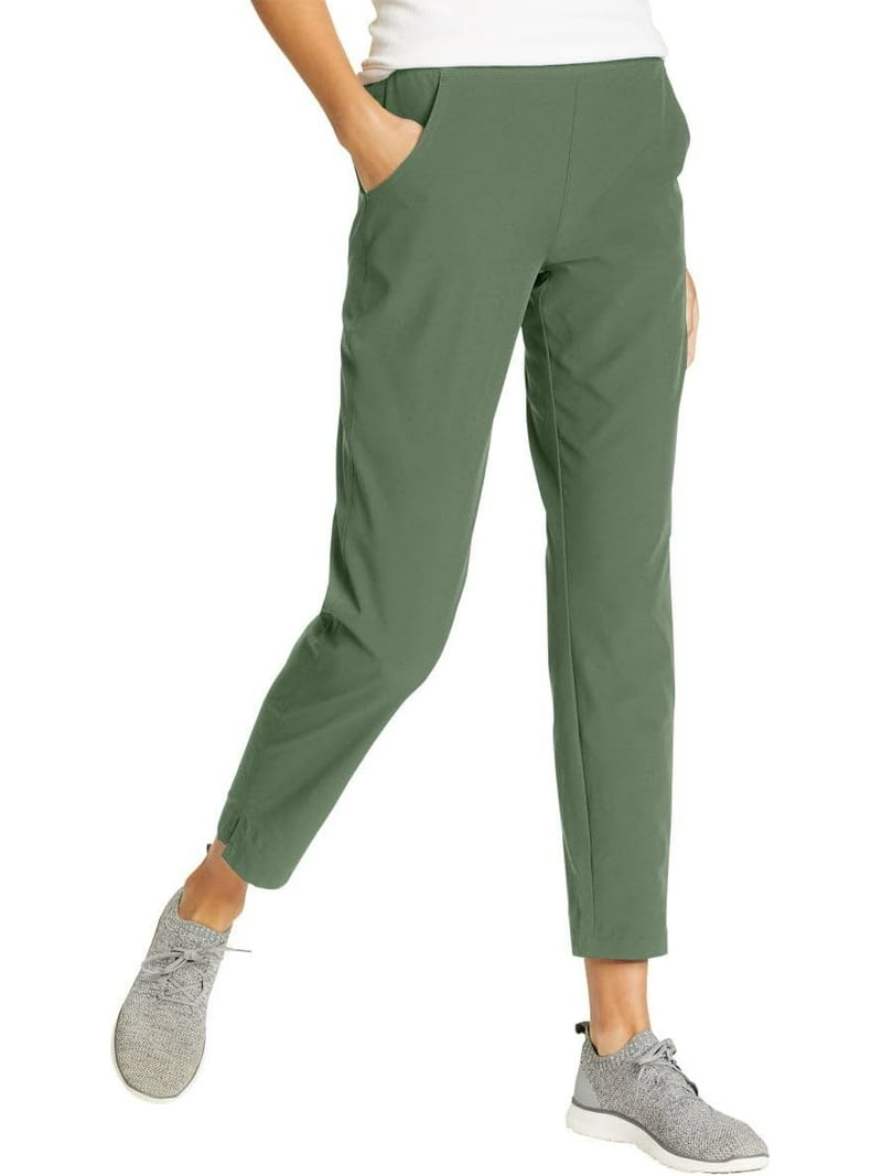 Eddie Bauer Travel Pants Women Lightweight Elastic Waistband