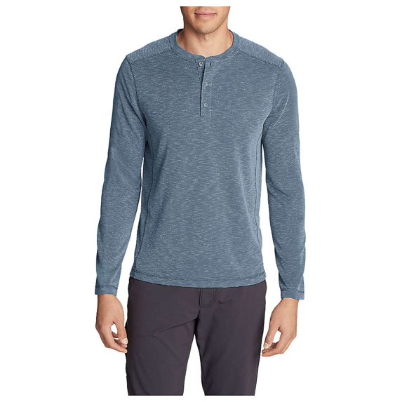 Eddie Bauer Travex Men's Contour Long Sleeve Henley Shirt