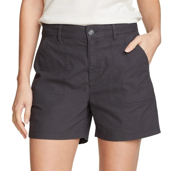 Eddie Bauer Women's Adventurer Stretch Ripstop Shorts (4, Black)