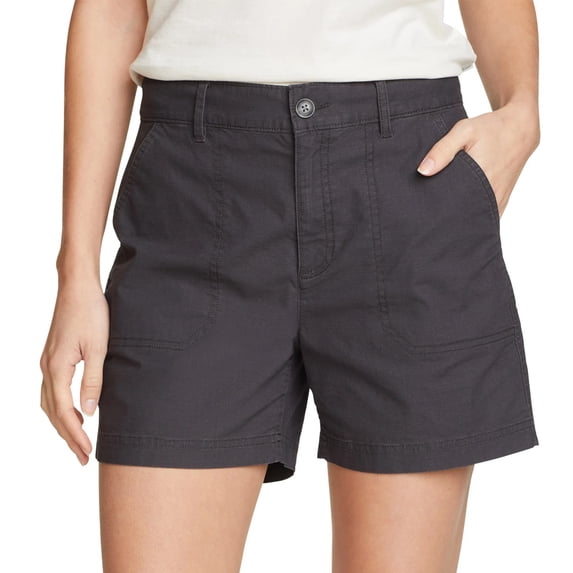 Eddie Bauer Women's Adventurer Stretch Ripstop Shorts (4, Black)