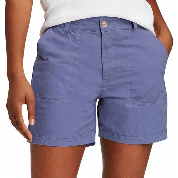 Eddie Bauer Women's Adventurer Stretch Ripstop Shorts (4, Blue)