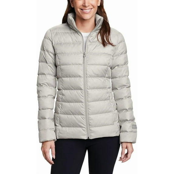 Eddie Bauer Women's CirrusLite Down Jacket, Light Gray, Large