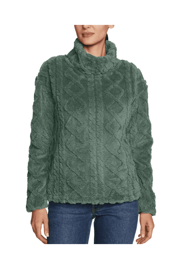 Women's Cozy Pullover Green Small