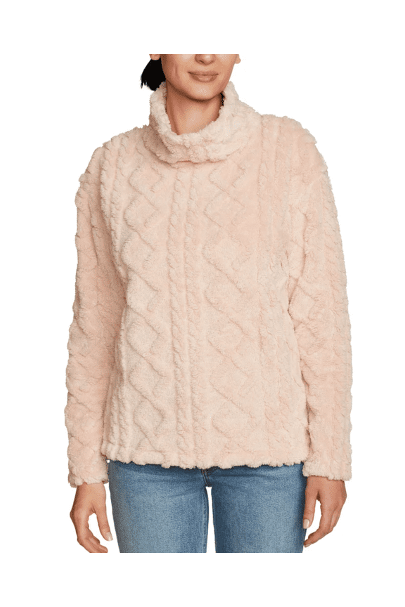Women's Cozy Pullover Pink Medium