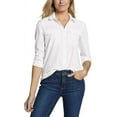 thumbnail image 1 of Eddie Bauer Women's Departure 2.0 Long-Sleeve Shirt, Snow, Medium, 1 of 3