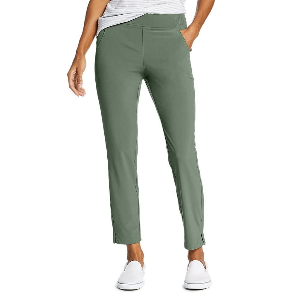 Pantaloni Da Donna Eddie Bauer Con Fodera In Pile, Modello Pull On, Caldi E Morbidi, Taglia 8, Colore Atlantic/Blackwatch (blu)