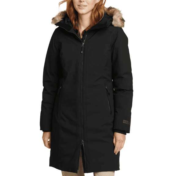 Eddie Bauer Women's Down Parka Coat Black Large