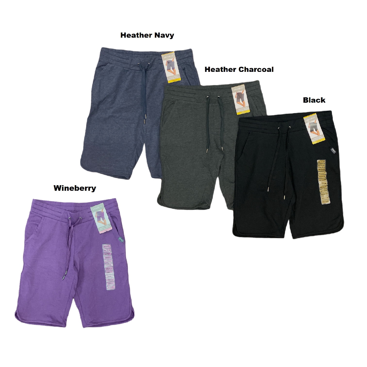 Eddie Bauer Women's Drawstring Waist Soft French Terry Bermuda Shorts