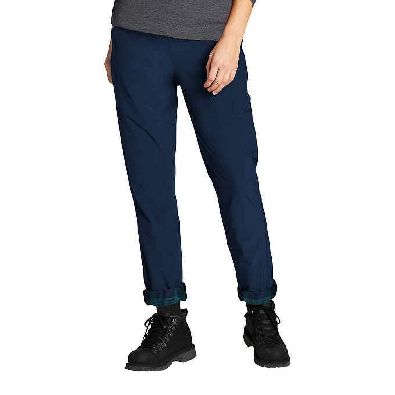 Eddie Bauer Women's Fleece-Lined Pull-On Pants, Blue 6 - Walmart.com