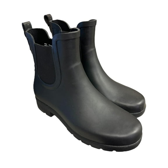 Eddie Bauer Womens Hailey Waterproof/Weather Resistant Comfort Stretch Rain Boot (6)