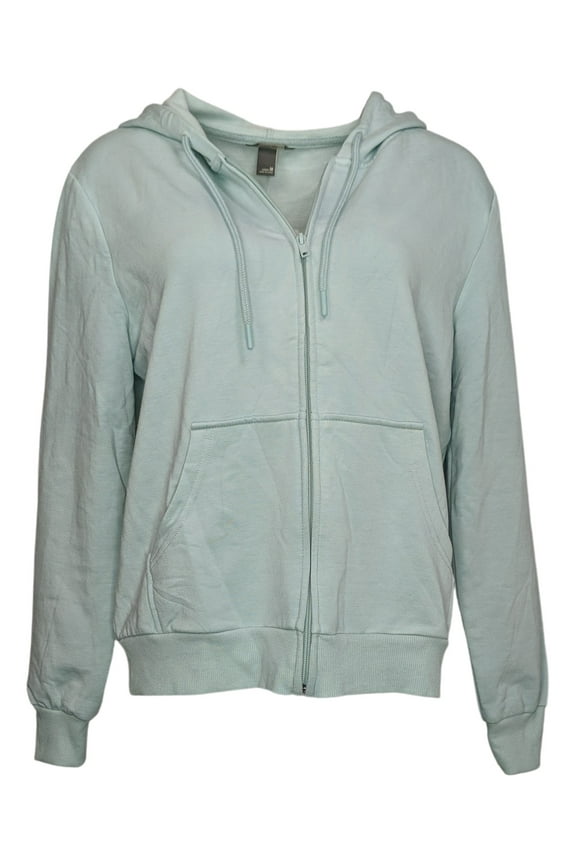 Women's Hoodie Sz M Reg Full Zip Hoodie Blue