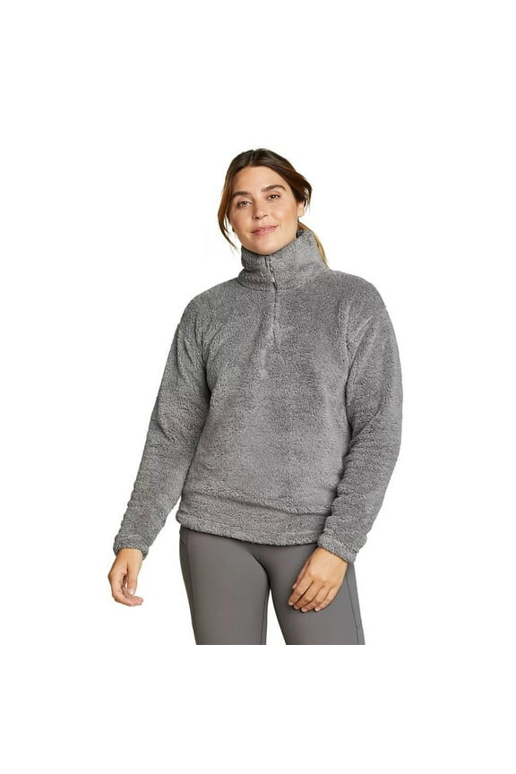Women's Jacket Quest Plush 2.0 1/4-Zip Gray New