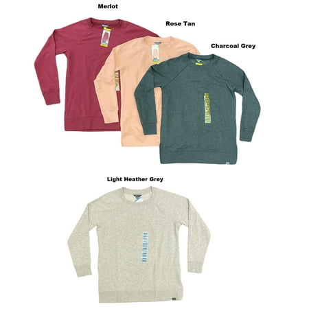 Eddie Bauer Women's Long Sleeve Boyfriend Tunic Fleece Sweatshirt (Merlot, S)