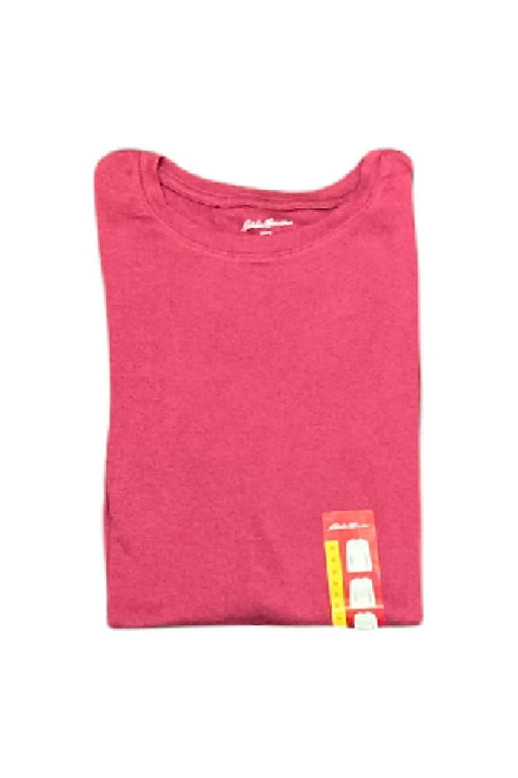 Women's Super Soft Stretch Long Sleeve Crew Neck T-Shirt (Ruby, XL)