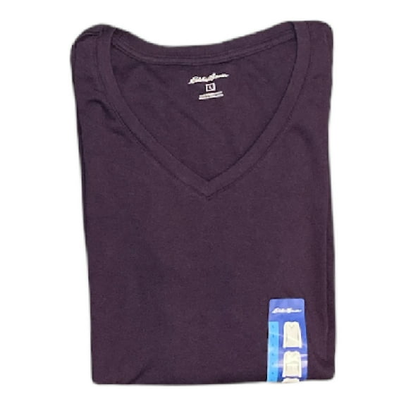 Eddie Bauer Women's Long Sleeve V-Neck Cotton Modal Blend T-Shirt (Cosmos, S)