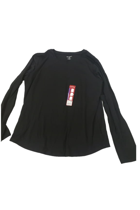 Women's Long Sleeve V-Neck Top Black