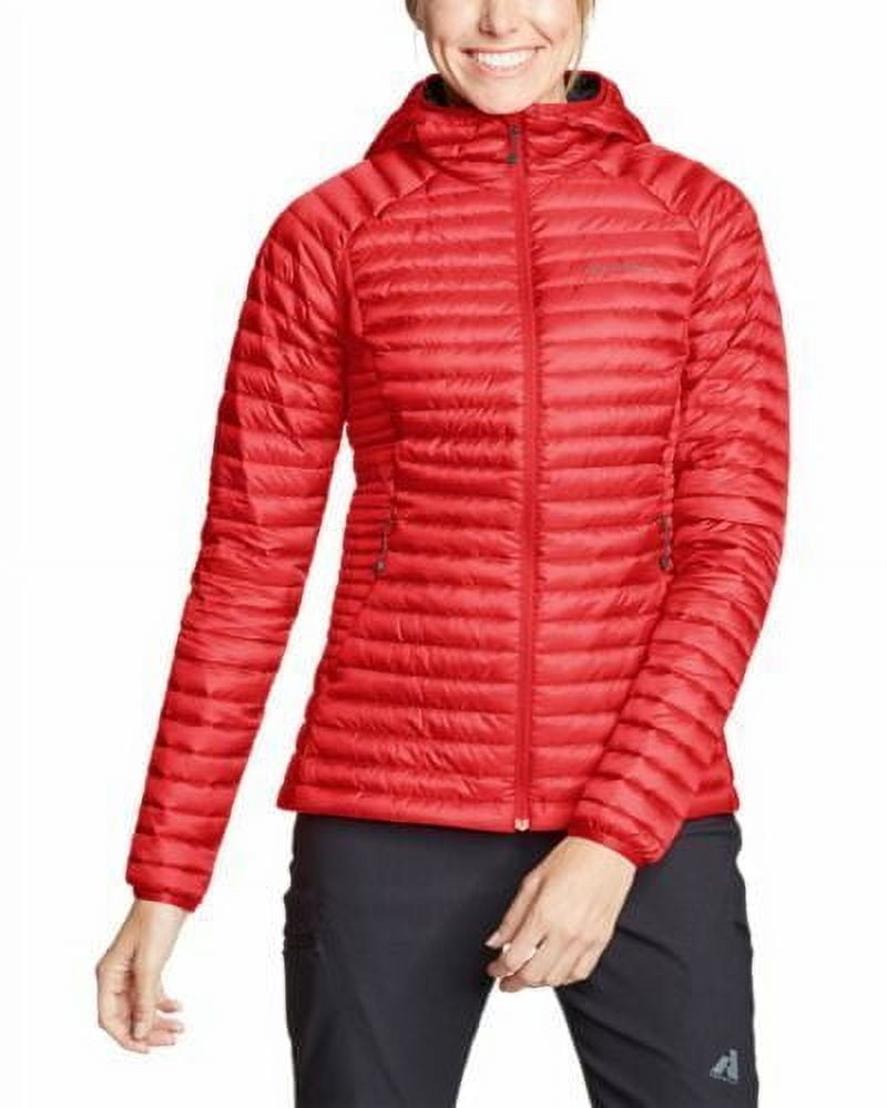 Eddie Bauer Women s MicroTherm 2.0 Down Hooded Jacket Pimento Size XSmall Walmart