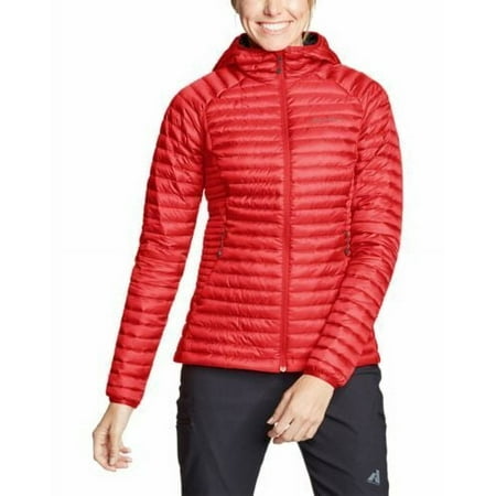 Eddie Bauer Women's MicroTherm 2.0 Down Hooded Jacket, Pimento Size XSmall