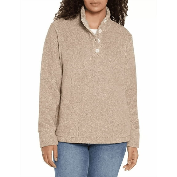 Eddie Bauer Women's Pullover Sweater (Pumice, XL)