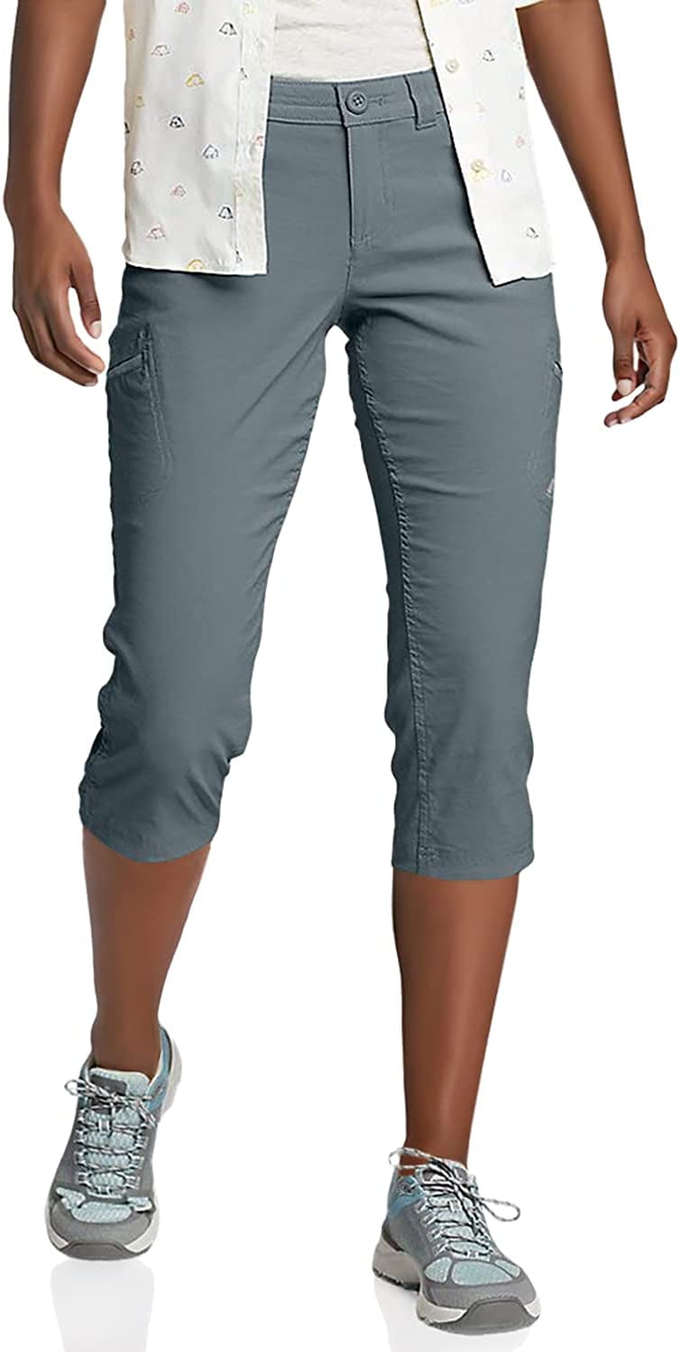 Eddie Bauer Women's Rainier Capri Pants (Dark Smoke, Size 10) NWT